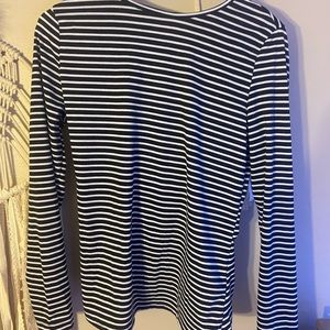 Black and white shein long sleeve with cross back size womens S